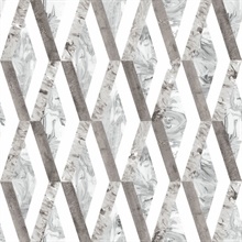 Neutral Statuary Diamond Inlay Peel and Stick Wallpaper