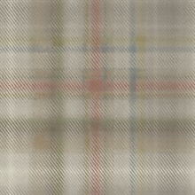 Neutral Sterling Flannel Woolen Plaid Wallpaper