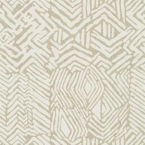 Neutral Tribal African Print Wallpaper