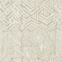 Neutral Tribal African Print Wallpaper