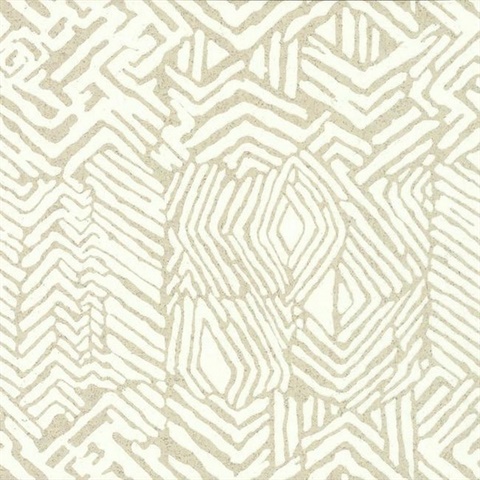 Neutral Tribal African Print Wallpaper