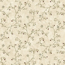 Neutral Wildflower Trail Wallpaper