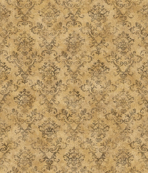 Neutrals Stencil Damask Wallpaper