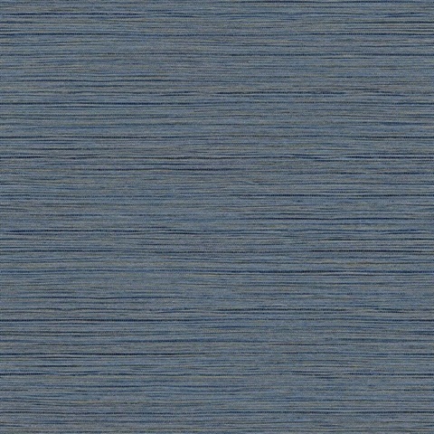 Newton Faux Grasscloth Blue Wallpaper