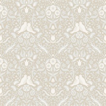 Niki Beige Country Kitsch Bird Wallpaper