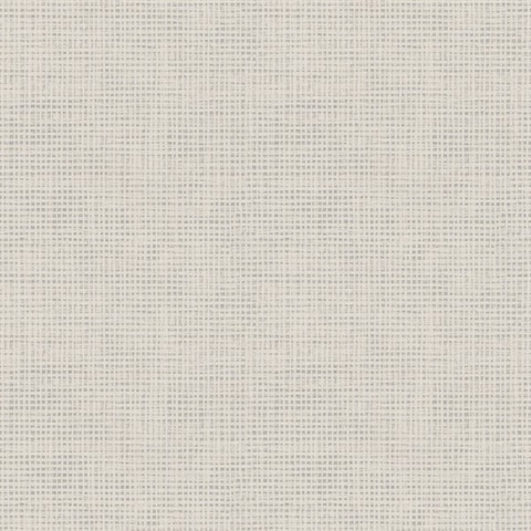 Nimmie Light Grey Faux Woven Textured Basketweave Wallpaper
