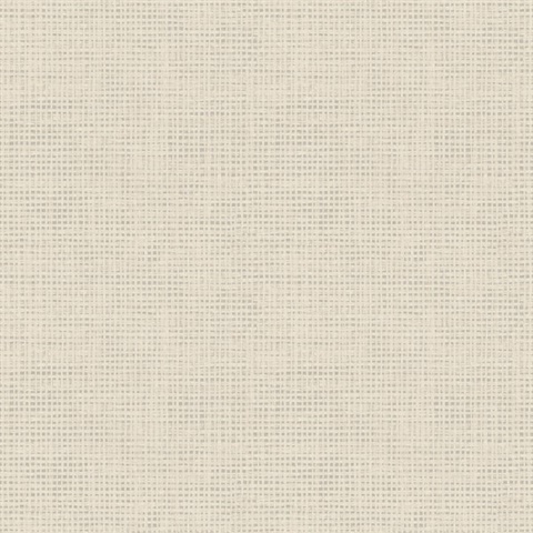 Nimmie Taupe Faux Woven Textured Basketweave Wallpaper