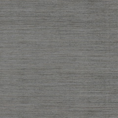 Nira Charcoal Fabric Weave Wallpaper