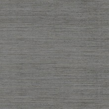Nira Charcoal Fabric Weave Wallpaper