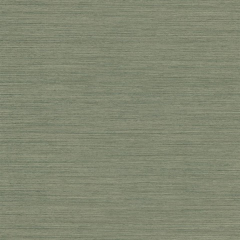 Nira Green Fabric Weave Wallpaper
