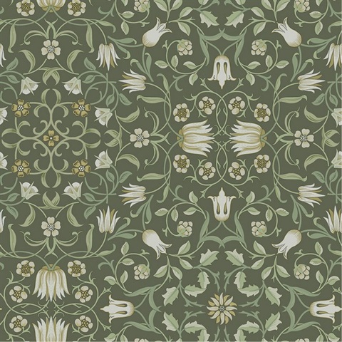 No 1 Holland Park William Morris Classic Floral Wallpaper