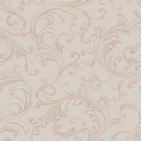 Noemi Rose Acanthus Scroll Wallpaper