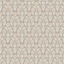 Nora Light Brown Ogee Wallpaper