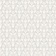 Nora Light Grey Ogee Wallpaper
