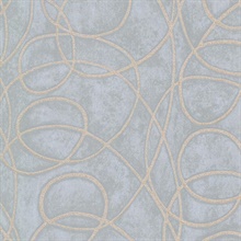 Novia Blue Geometric Swirl