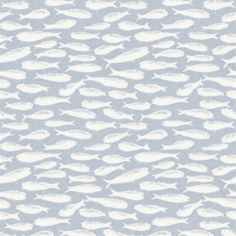 Nunkie Light Blue Sardine Fish Wallpaper