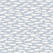 Nunkie Light Blue Sardine Fish Wallpaper