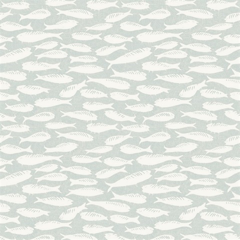 Nunkie Light Blue Sardine Fish Wallpaper