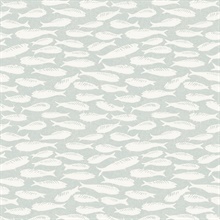 Nunkie Light Blue Sardine Fish Wallpaper