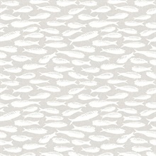 Nunkie Light Grey Sardine Fish Wallpaper