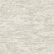 Nyla Neutral Shimmering Metallic Scribble 54" Commercial Grade Wallpap