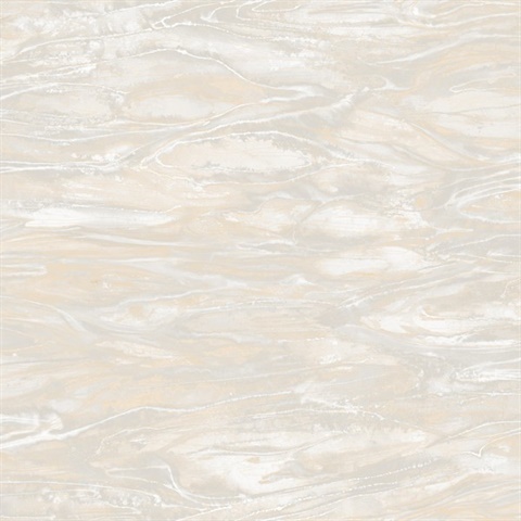 Nyla Silver Shimmering Metallic Scribble 54" Commercial Grade Wallpape