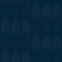 Nyle Dark Blue Stitch Chevron Stripe Zig Zag Wallpaper