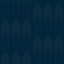 Nyle Dark Blue Stitch Chevron Stripe Zig Zag Wallpaper