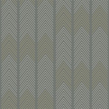 Nyle Dark Grey Stitch Chevron Stripe Zig Zag Wallpaper