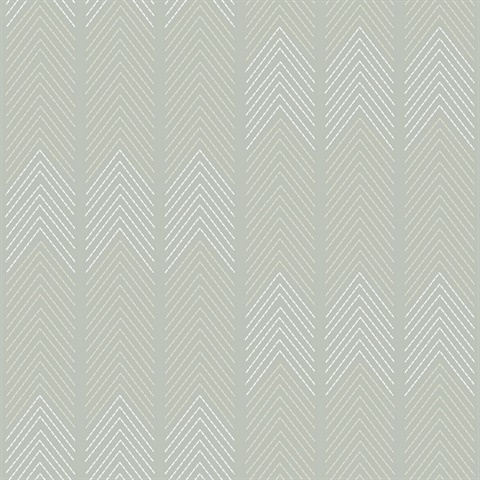 Nyle Light Grey Stitch Chevron Stripe Zig Zag Wallpaper