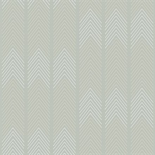 Nyle Light Grey Stitch Chevron Stripe Zig Zag Wallpaper