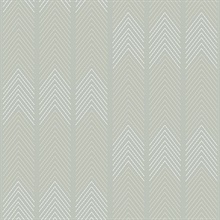 Nyle Light Grey Stitch Chevron Stripe Zig Zag Wallpaper
