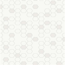 Nyx Bleached Linen Modern Geometric Wallpaper