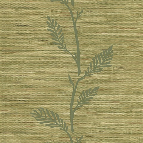 Nzimu Olive Grasscloth Leaf