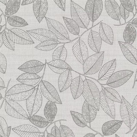 Oak Haven Leaflet Rain Charm Commercial Wallpaper