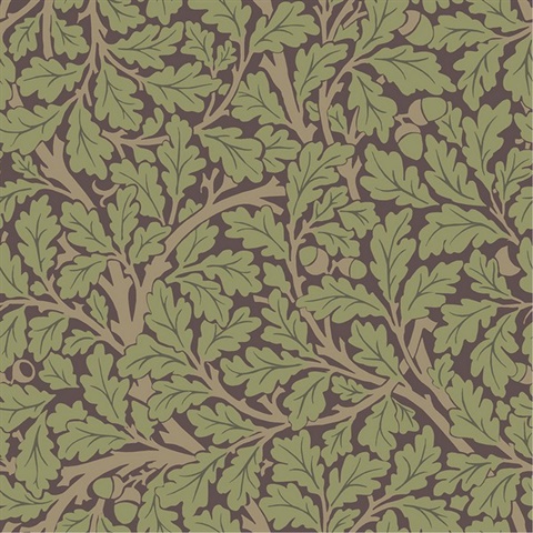 Oak Tree William Morris Leaf Wallpaper