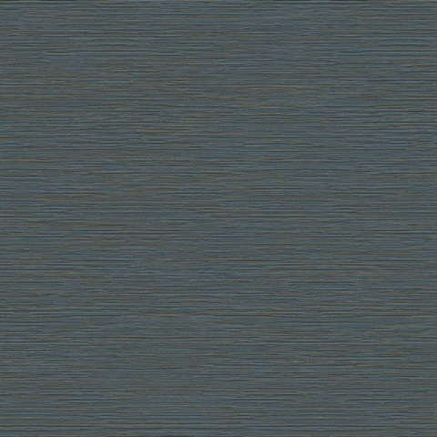 Oasis Dark Blue Faux Grasscloth Wallpaper