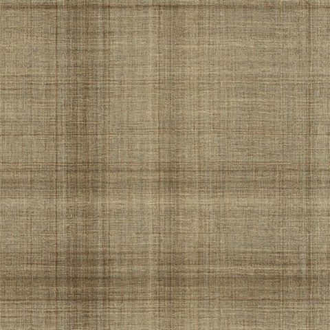 Oasis Fawn Linen Plaid Wallpaper