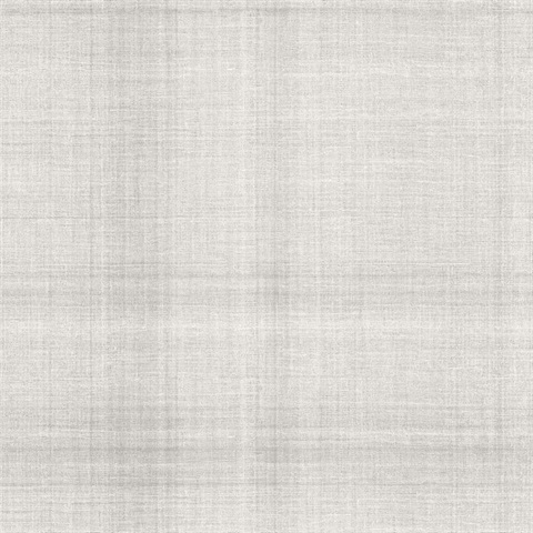 Oasis White Linen Plaid Wallpaper
