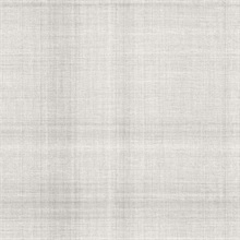 Oasis White Linen Plaid Wallpaper
