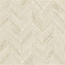 Oat Keone Bay Chevron Wood Wallpaper