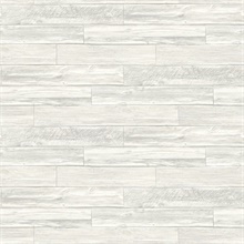 Ocala Off White Faux Wood Wallpaper