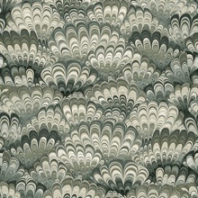 Octavia Dark Green Marbled Ink Wallpaper