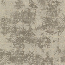 Odell Bronze Textured Antique Tiles Wallpaper