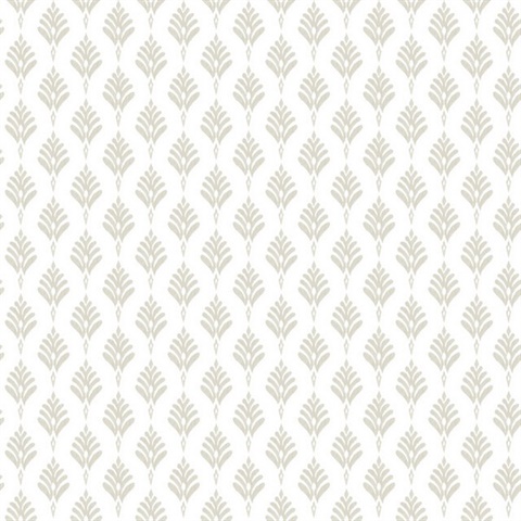 Off White French Scallop Wallpaper