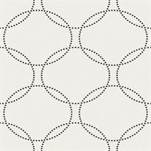 Off White Glass Bead Textured Circles Wallpaper