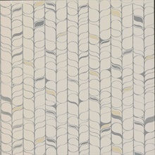 Off White & Silver Perfect Petals Metallic Foil Texture Stripe Wallpap