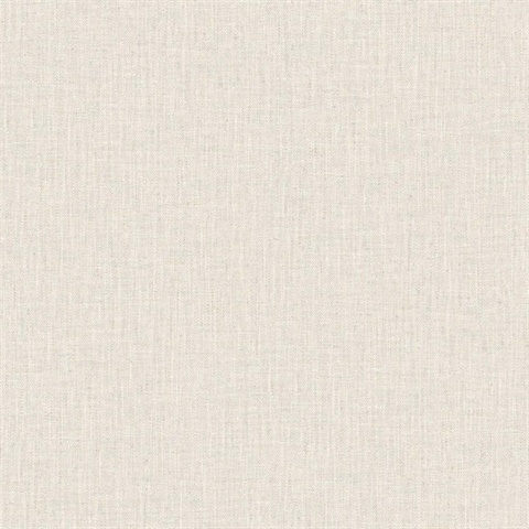 Off White Tweed Woven Linen Wallpaper