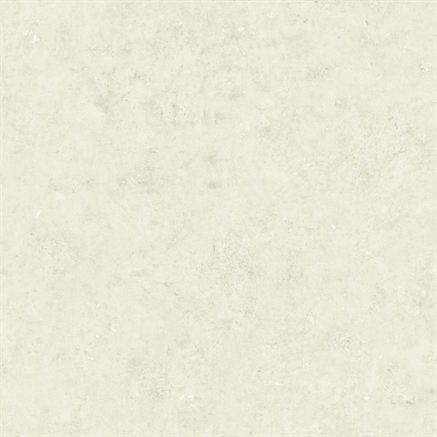 Off-White Faux Concrete Stone Wallpaper