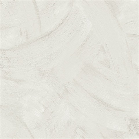 Off-White Faux Plaster Swirl Wallpaper